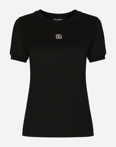 Dolce & Gabbana Black Cotton T-shirt