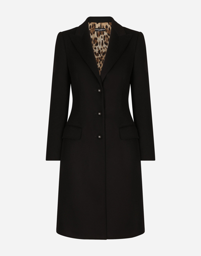 Dolce & Gabbana Wool And Cashmere Single-breasted Coat In Black