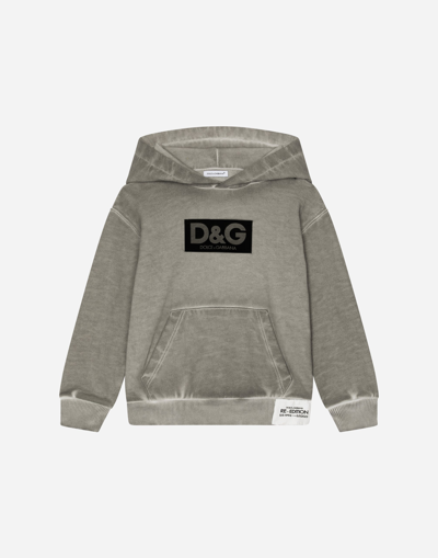Dolce & Gabbana Babies' Jersey Hoodie With D&g Logo