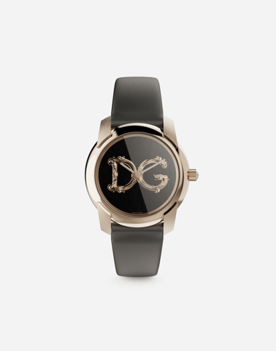 Dolce & Gabbana Dg7 Barocco Watch With Grey Satin Strap