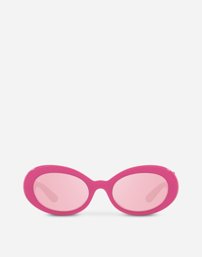 Dolce & Gabbana Dg Crossed Sunglasses In Pink