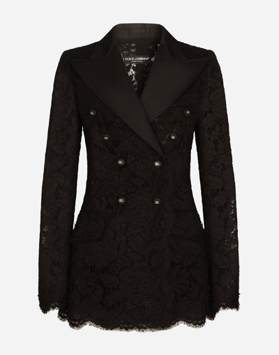 Dolce & Gabbana Doppelreihiger Blazer In Black