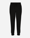 DOLCE & GABBANA JERSEY JOGGING PANTS WITH EMBROIDERY