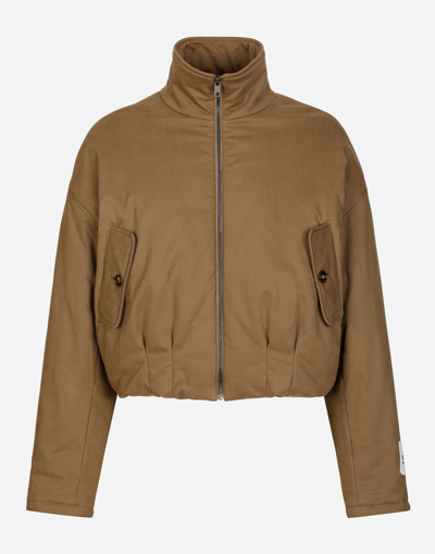 Dolce & Gabbana Padded Washed Stretch Drill Jacket