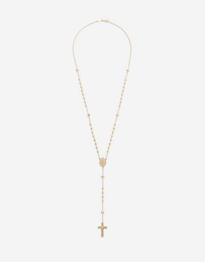 Dolce & Gabbana Tradition Yellow Gold Rosary Necklace