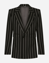 DOLCE & GABBANA PINSTRIPE WOOL SICILIA-FIT SUIT