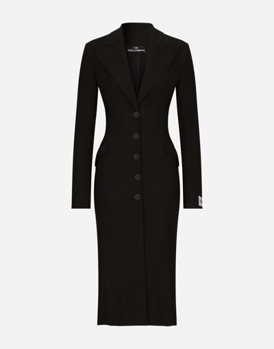 Dolce & Gabbana Kim Dolce&gabbana Jersey Coat Dress With The Re-edition Label