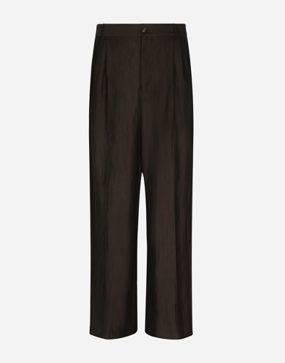 Dolce & Gabbana Tailored Viscose And Linen Trousers