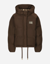 DOLCE & GABBANA PADDED NYLON JACKET WITH LOGO TAG