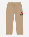 DOLCE & GABBANA COTTON JOGGING trousers WITH EMBROIDERY