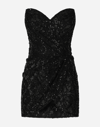 DOLCE & GABBANA SHORT DRESS WITH SEQUIN EMBELLISHMENT