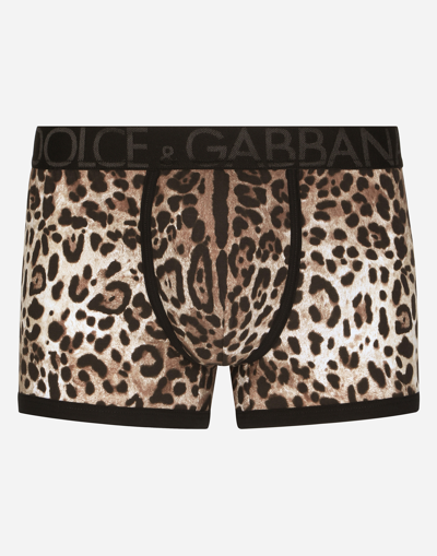 Dolce & Gabbana Leopard-print Two-way Stretch Cotton Boxers