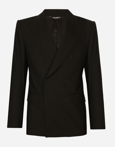 Dolce & Gabbana Double-breasted Stretch Wool Sicilia-fit Suit