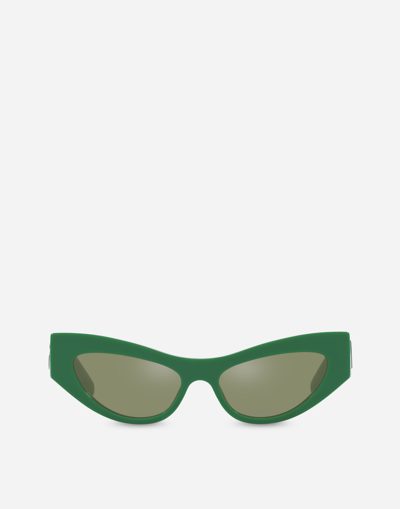 Dolce & Gabbana Dg Logo Sunglasses In Green