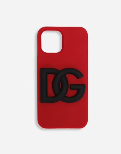 Dolce & Gabbana Rubber Iphone 13 Pro Max Cover In Red
