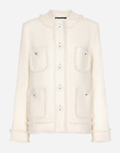 Dolce & Gabbana Single-breasted Raschel Tweed Jacket