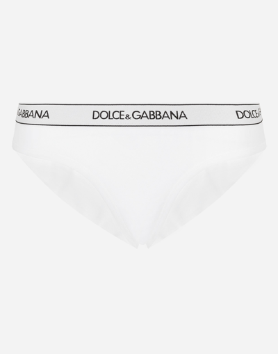 Dolce & Gabbana Jersey Brazilian Briefs With Branded Elastic