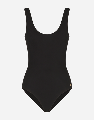 Dolce & Gabbana Racer-style One-piece Swimsuit