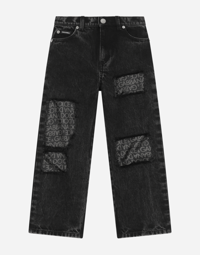 Dolce & Gabbana 5-pocket Jeans With Silk Twill Interior In Black