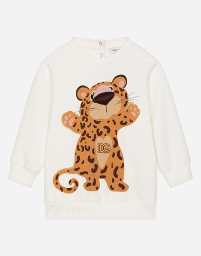 Dolce & Gabbana Baby Leopard-print Jersey Round-neck Sweatshirt