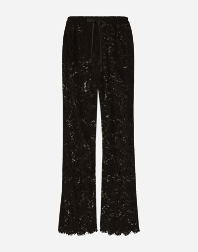 Dolce & Gabbana Cordonetto Lace Jogging Trousers In Multi