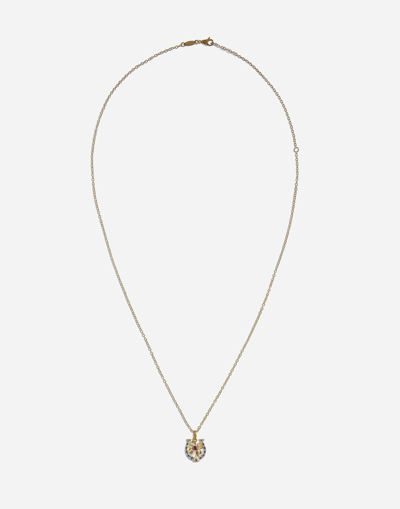 Dolce & Gabbana Necklace With Good Luck Charm In Gold