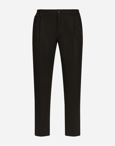 Dolce & Gabbana Stretch Jersey Pinpoint Trousers