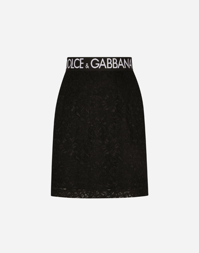 Dolce & Gabbana Lace Skirt In Multi