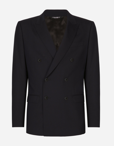 Dolce & Gabbana Double-breasted Stretch Wool Martini-fit Suit