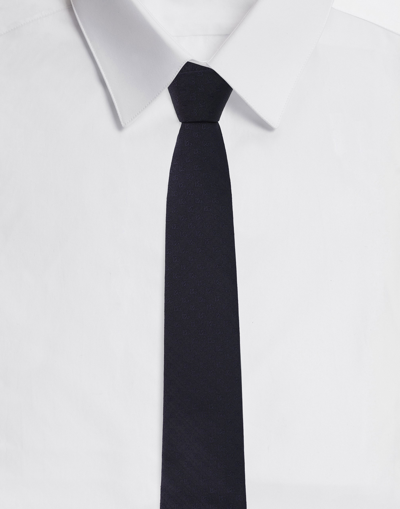 Dolce & Gabbana 8-cm Silk Jacquard Blade Tie With Dg Logo In ブラウン