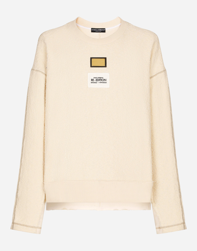 Dolce & Gabbana Re-edition Label Patchwork Jersey Sweatshirt