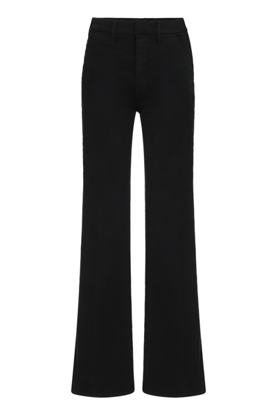 Mother The Roller Prep Flared Trousers In Black