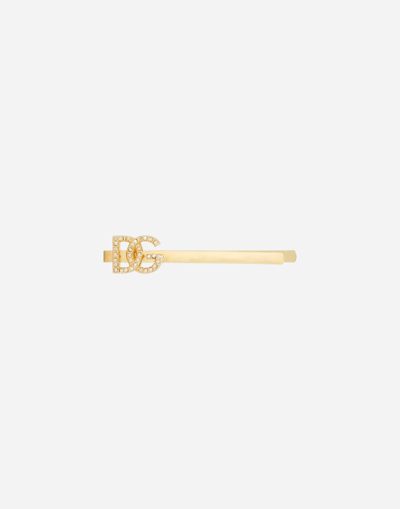 Dolce & Gabbana Kids' Logo-plaque Hair Clip In Gold