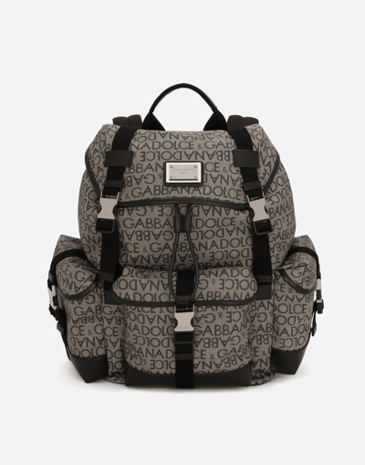Dolce & Gabbana Jacquard Backpack In Multi