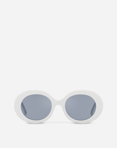 Dolce & Gabbana Dg Logo Sunglasses In White