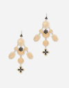 Dolce & Gabbana Yellow Gold Sicily Earrings With Medals And Cross Pendants In Gold
