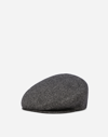 Dolce & Gabbana Herringbone Wool-blend Flat Cap In Multicolor
