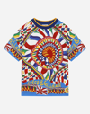 DOLCE & GABBANA SHORT-SLEEVED CARRETTO-PRINT JERSEY T-SHIRT