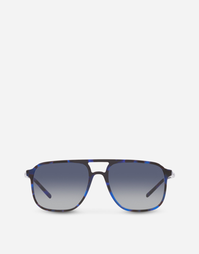 Dolce & Gabbana Thin Profile Sunglasses In Blue