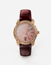 DOLCE & GABBANA DG7 GATTOPARDO WATCH IN RED GOLD WITH PINK MOTHER OF PEARL