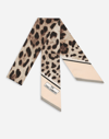 DOLCE & GABBANA LEOPARD-PRINT TWILL HEADSCARF