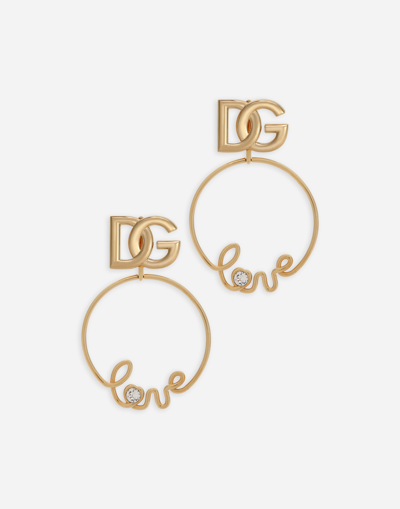 Dolce & Gabbana Love Dg Clip-on Earrings In Gold