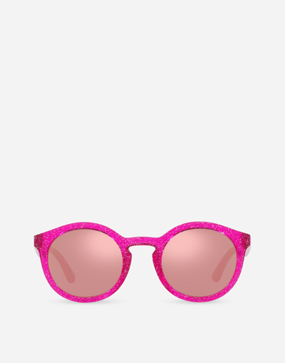 Dolce & Gabbana New Pattern Sunglasses In Pink