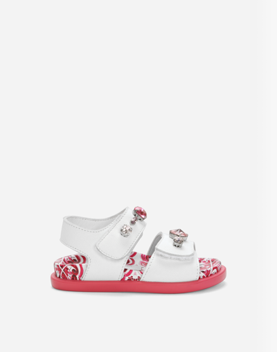 Dolce & Gabbana Patent Leather Sandals With Embellishment