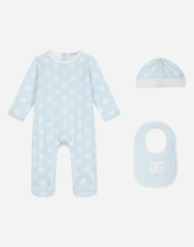 Dolce & Gabbana Babies' 3-piece Gift Set With Dg Logo Print