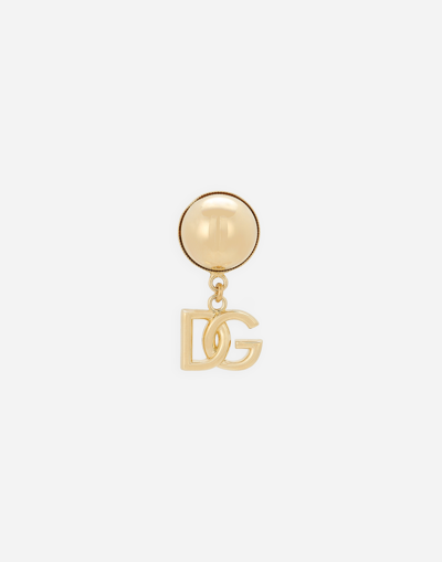 Dolce & Gabbana Single Earring With Dg Logo In Gold