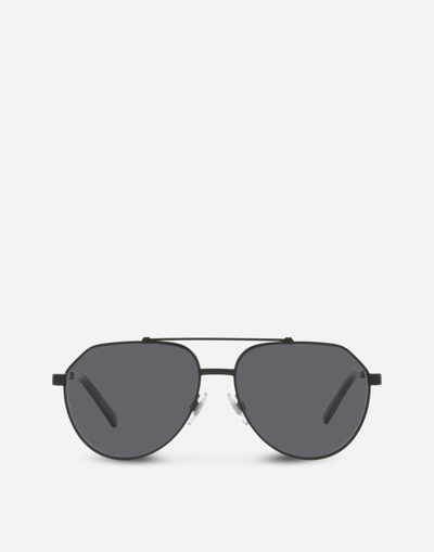 Dolce & Gabbana Gros Grain Sunglasses In Grey