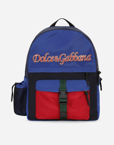 Dolce & Gabbana Nylon Backpack In Blue