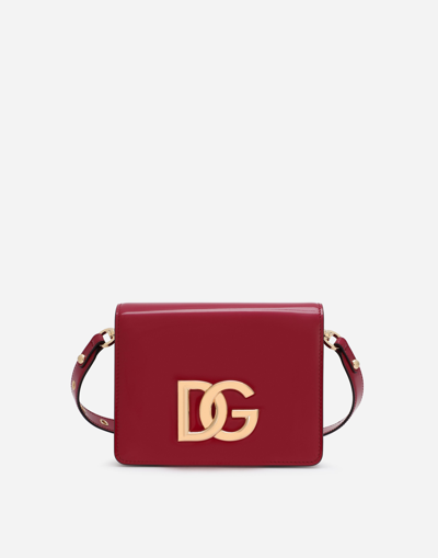 Dolce & Gabbana Polished Calfskin 3.5 Crossbody Bag In Red