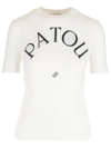 PATOU PATOU LOGO EMBROIDERED KNITTED TOP